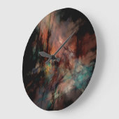 Abstract donkerzwart en blauw patroon grote klok (Hoek)