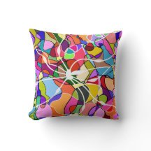 Abstract Doodle Design Sierkussen