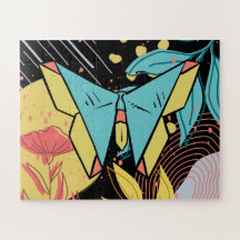 Abstract & Doodle Kleurrijke Bloemvlinder Natuur