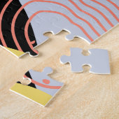 Abstract & Doodle Kleurrijke Bloemvlinder Natuur Legpuzzel (Zijkant)