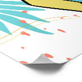 Abstract & Doodle Kleurrijke Bloemvlinder Natuur Poster (Hoek)