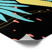 Abstract & Doodle Kleurrijke Bloemvlinder Natuur Poster (Hoek)