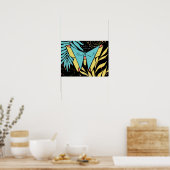 Abstract & Doodle Kleurrijke Bloemvlinder Natuur Poster (Keuken)