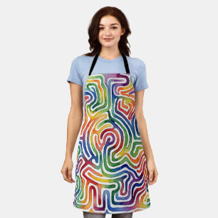 Abstract Doolhof Regenboog Pad Schort