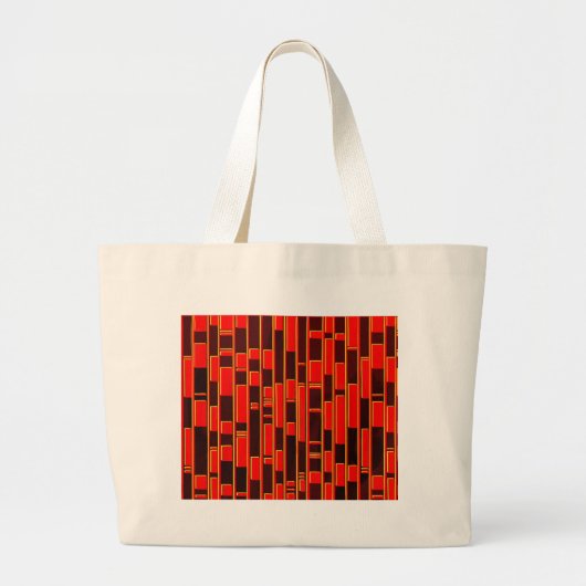 Abstract door Afrikaanse textiel geïnspireerd Grote Tote Bag (Voorkant)