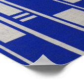 Abstract door Afrikaanse textiel geïnspireerd Poster (Hoek)