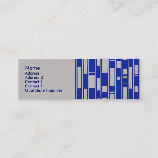 Abstract door Afrikaanse textiel geïnspireerd - V2 Mini Visitekaartje (Voorkant)