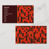 Abstract door Afrikaanse textiel geïnspireerd Visitekaartje (Voorkant / Achterkant)