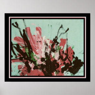 Abstract door Chimpansee "Congo" ca. 1950 Poster