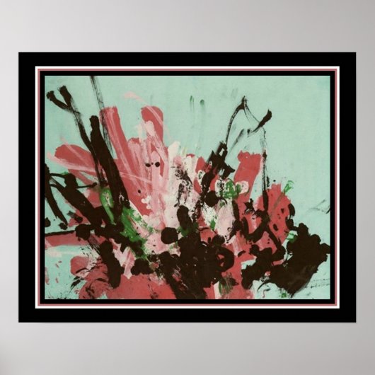 Abstract door Chimpansee "Congo" ca. 1950 Poster (Voorkant)