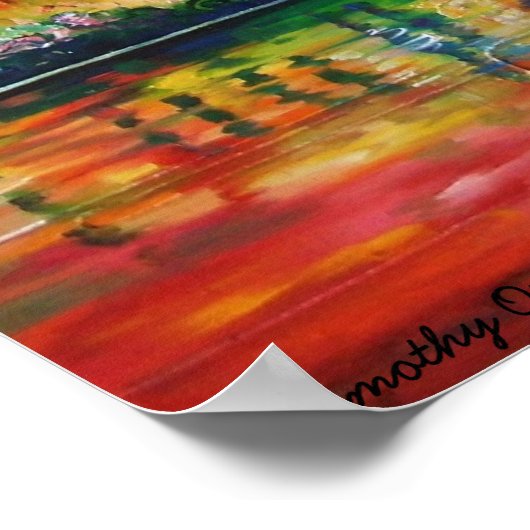 Abstract dorp Cityscape XX Poster (Hoek)