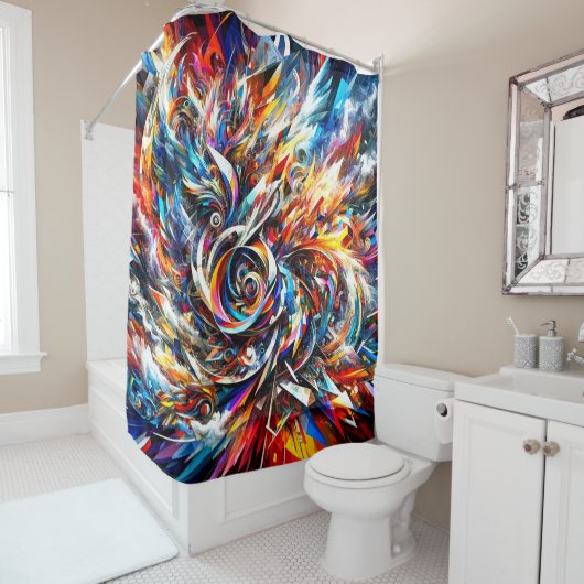 Abstract Douchegordijn (In situ)