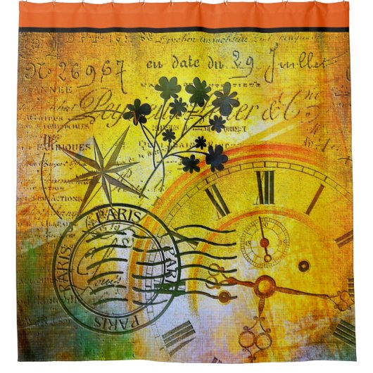 Abstract douchegordijn voor tijdreizen (Voorkant)