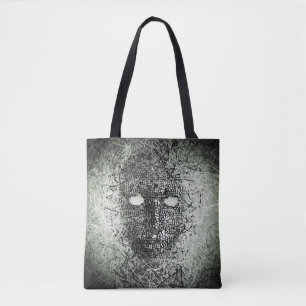 Abstract draadmasker tote bag