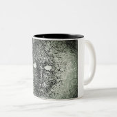 Abstract draadmasker tweekleurige koffiemok (Voorkant rechts)