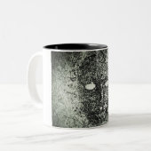 Abstract draadmasker tweekleurige koffiemok (Voorkant links)