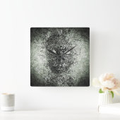 Abstract draadmasker vierkante klok (Huis)