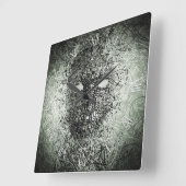 Abstract draadmasker vierkante klok (Hoek)