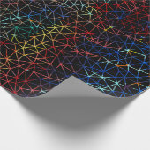 Abstract draadontwerp op zwart cadeaupapier (Hoek)