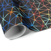 Abstract draadontwerp op zwart cadeaupapier (Rol Hoek)