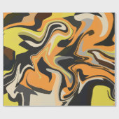Abstract Draaiend Patroon in Aardetinten Cadeaupapier (Vlak)