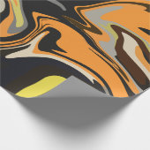 Abstract Draaiend Patroon in Aardetinten Cadeaupapier (Hoek)