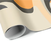 Abstract Draaiend Patroon in Aardetinten Cadeaupapier (Rol Hoek)