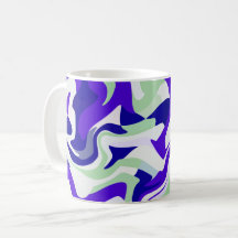 Abstract Draaiend Patroon in Koele Tinten