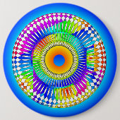 Abstract draaiend wiel ronde button 6,0 cm (Voorkant)
