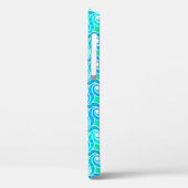 Abstract draaipatroon - Blauw, Jade Green & White Case-Mate iPhone Case (Achterkant / Links)