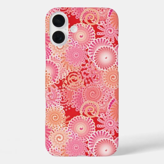 Abstract draaipatroon, roze, koraal, perzik Case-Mate iPhone case (Achterkant)