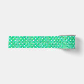 Abstract draaipatroon - tinten groen grosgrain lint (Voorkant)