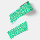 Abstract draaipatroon - tinten groen grosgrain lint (Achterkant)