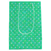 Abstract draaipatroon - tinten groen medium cadeauzakje (Achterkant)