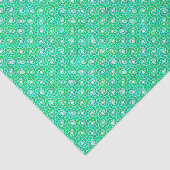 Abstract draaipatroon - tinten groen tissuepapier (Detail)