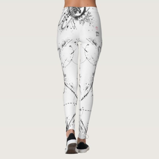 Abstract Dragonfly Pattern Yoga Leggings (Achterkant)