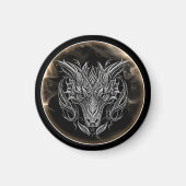 Abstract Drakenhoofd in Esthetisch Magneet (Voorkant)