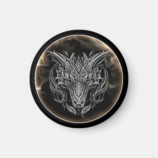 Abstract Drakenhoofd in Esthetisch Magneet (Voorkant)