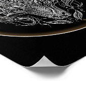 Abstract Drakenhoofd in Esthetisch Poster (Hoek)