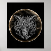 Abstract Drakenhoofd in Esthetisch Poster (Voorkant)