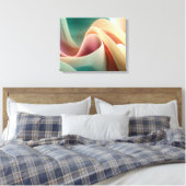 Abstract Drapery with Pastel Gradient Flow Canvas Afdruk (Insitu (Slaapkamer))