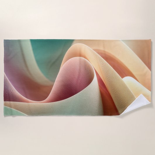 Abstract Drapery with Pastel Gradient Flow Strandlaken (Voorkant)