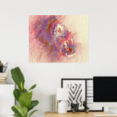 Abstract Dream Paars roze witte rode groene kreet Poster (Thuiskantoor)