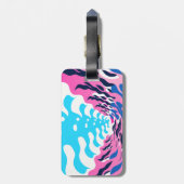 Abstract Dream Wave – Vibrant Surreal Flow Bagagelabel (Achterkant verticaal)