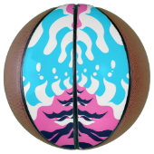 Abstract Dream Wave – Vibrant Surreal Flow Basketbal (Verticaal)