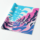 Abstract Dream Wave – Vibrant Surreal Flow Cadeaupapier (Uitgerold)