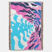 Abstract Dream Wave – Vibrant Surreal Flow Deken (Voorkant Verticaal)