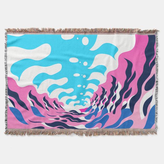 Abstract Dream Wave – Vibrant Surreal Flow Deken (Voorkant)