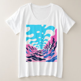 Abstract Dream Wave – Vibrant Surreal Flow Grote Maat T-shirt