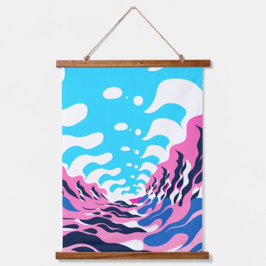 Abstract Dream Wave – Vibrant Surreal Flow Hangend Wandkleed (Voorkant)